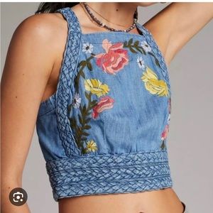 NWOT Anthropologie Pilcro Chambray Top - M